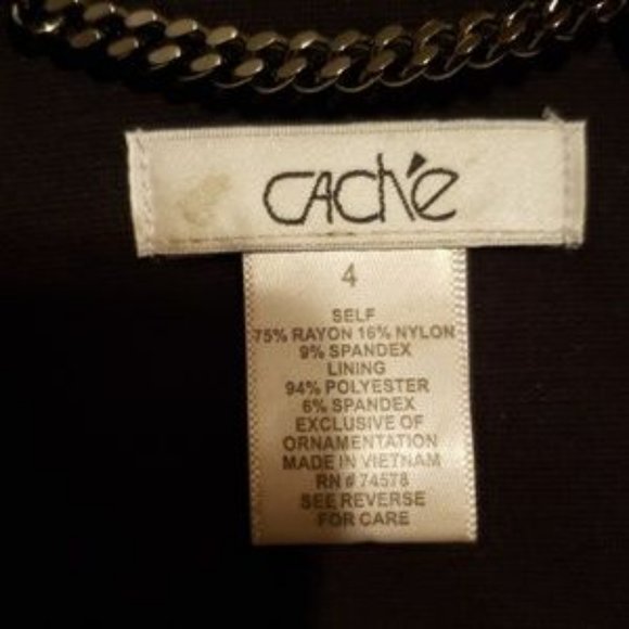 CACHE DOUBLE BREASTED RAYON/NYLON PEACOAT SZ 4 - Picture 2 of 8